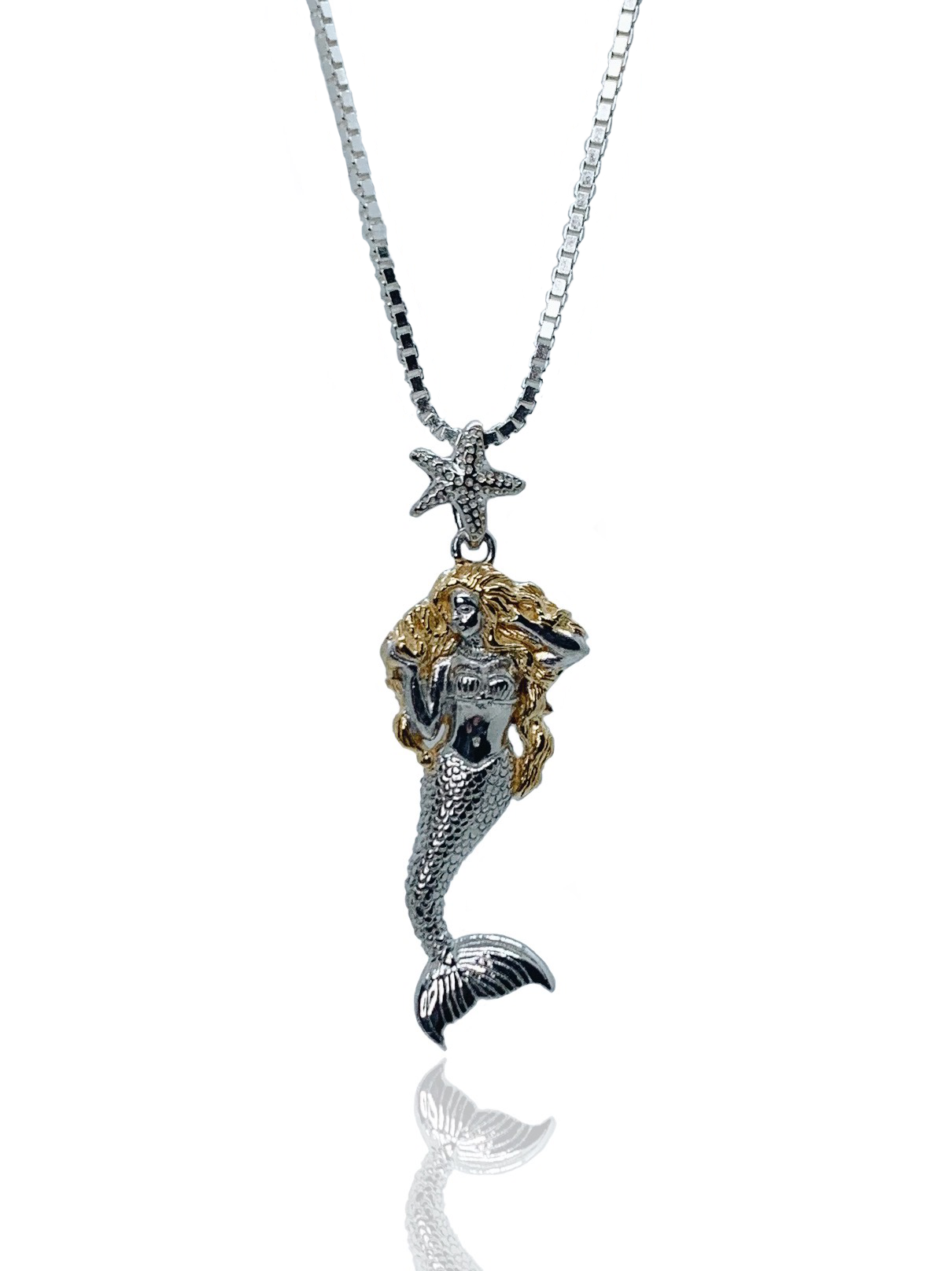 Silver mermaid best sale pendant